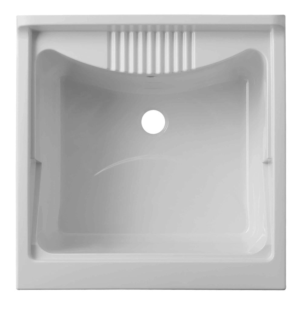 Mobile LAVATOIO in PVC in KIT con chiusura SALVASPAZIO - 60X60 per Interni/Esterni - CR - Col: BIANCO
