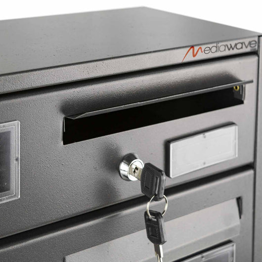 Cassette Postali 42x18x62 cm Artigian 8 Posti con Serratura in Metallo Antracite