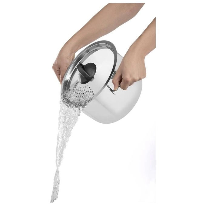 Barazzoni 42014802280 Scolaveloce Cuociscola Spaghettiera 22 cm 5.5 L acciaio inox 18-10 colore Acciaio inox