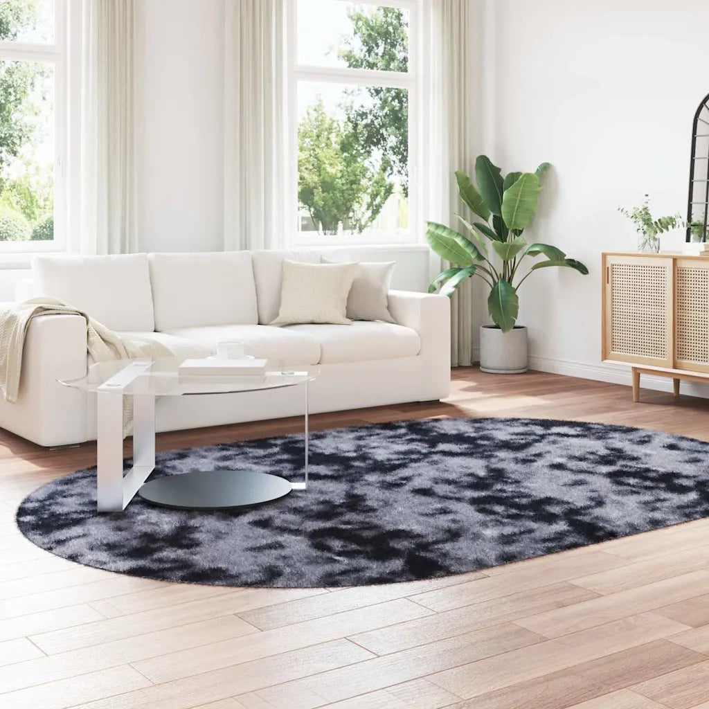 Tappeto Shaggy a Pelo Lungo NAVARRA Grigio Scuro 300x200 cm 4102936