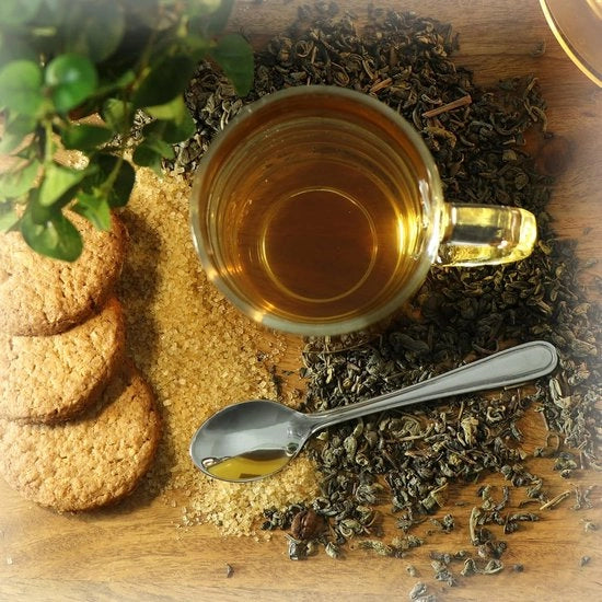 Set di posate in acciaio inossidabile per tè - stile elegante con design semplice - forchette - cucchiai - posate per tè - 12 pezzi - altezza 13,5 cm