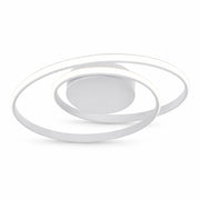 Plafoniera LED Soffitto 32W 2560LM Ø45cm CCT Switch Luce Calda, Fredda e Naturale Moderna Design Anelli Intrecciati Bianco 240°