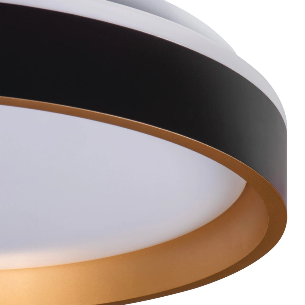 Plafoniera LED 25W CCT dimmer nero/oro Ø38 Kanlux SOLN