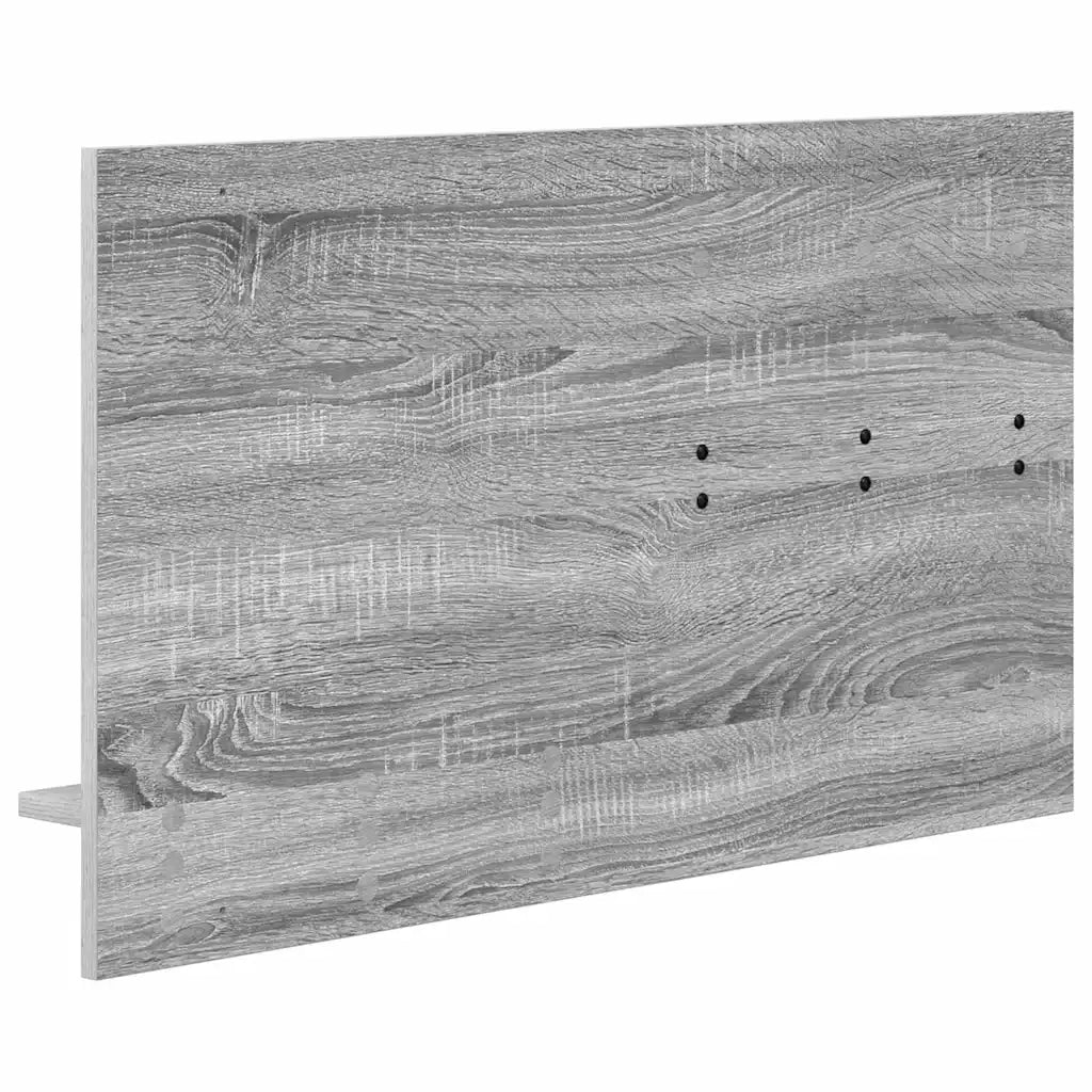 vidaXL Appendiabiti a muro con specchio Grigio sonoma 90 x 10 x 50 cm