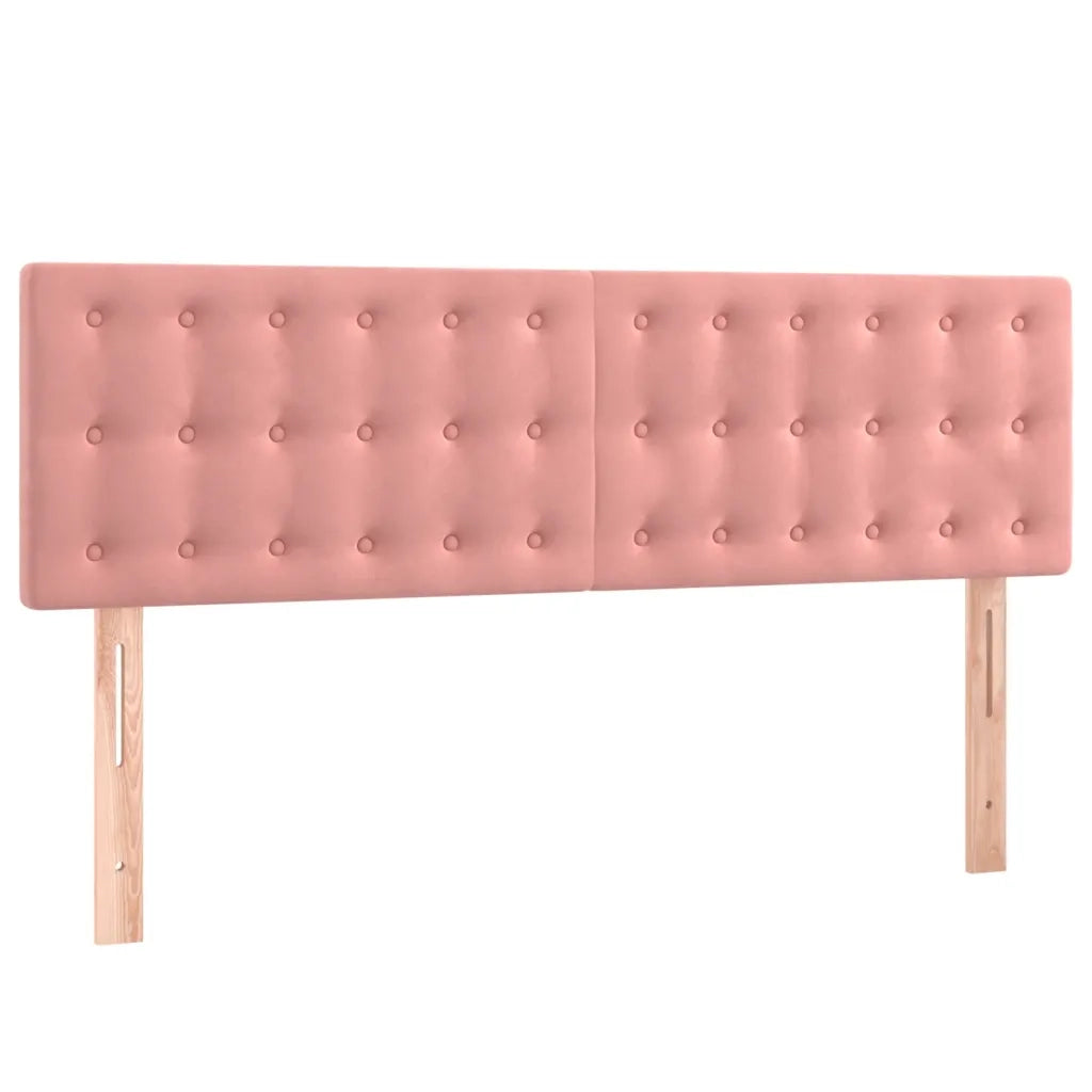 Giroletto a Molle con Materasso Rosa 140x190 cm in Velluto 3141544