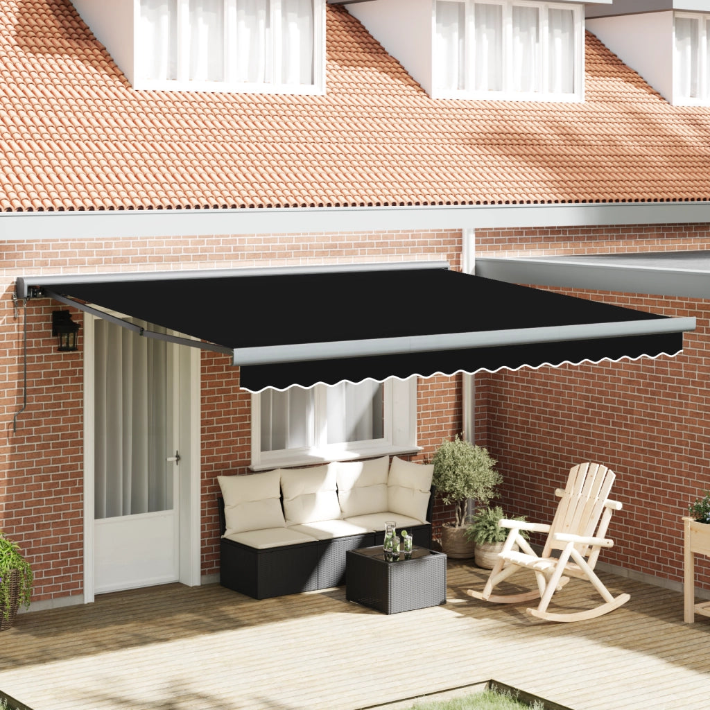 Tenda Retrattile Automatica Nera 400x300 cm