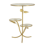 Tavolino VKH802, Oro, Metallo, 54x54x69,5 cm
