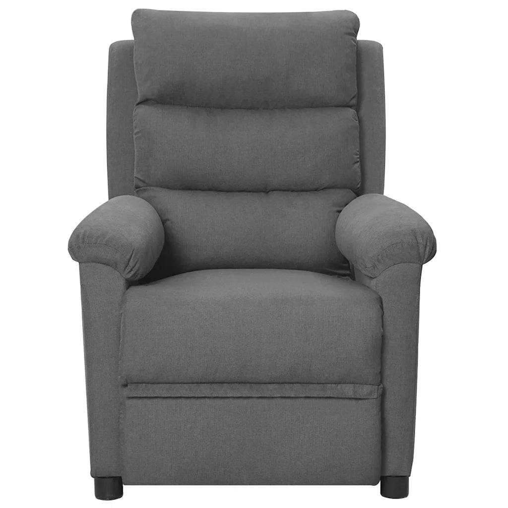 Divano Sedia-Poltrona Reclinabile in Tessuto Grigio Chiaro 830844