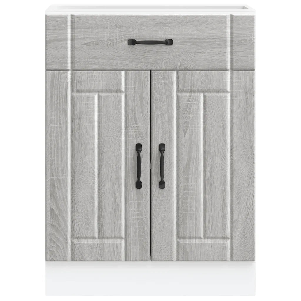 Base da Cucina Lucca Grigio Sonoma in Legno Multistrato 853733