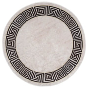 Tappeto Lavabile Ï†120 cm Beige Chiaro Antiscivolo cod mxl 55124