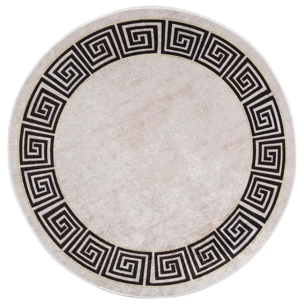 Tappeto Lavabile Ï†120 cm Beige Chiaro Antiscivolo cod mxl 55124