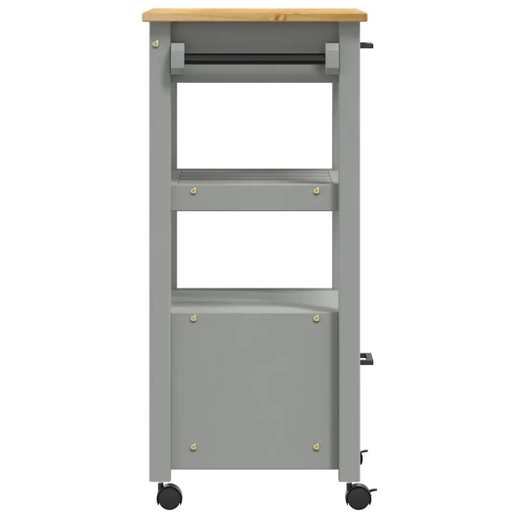 Carrello da Cucina MONZA 48x40x88,5 cm in Legno Massello di Pino 376086