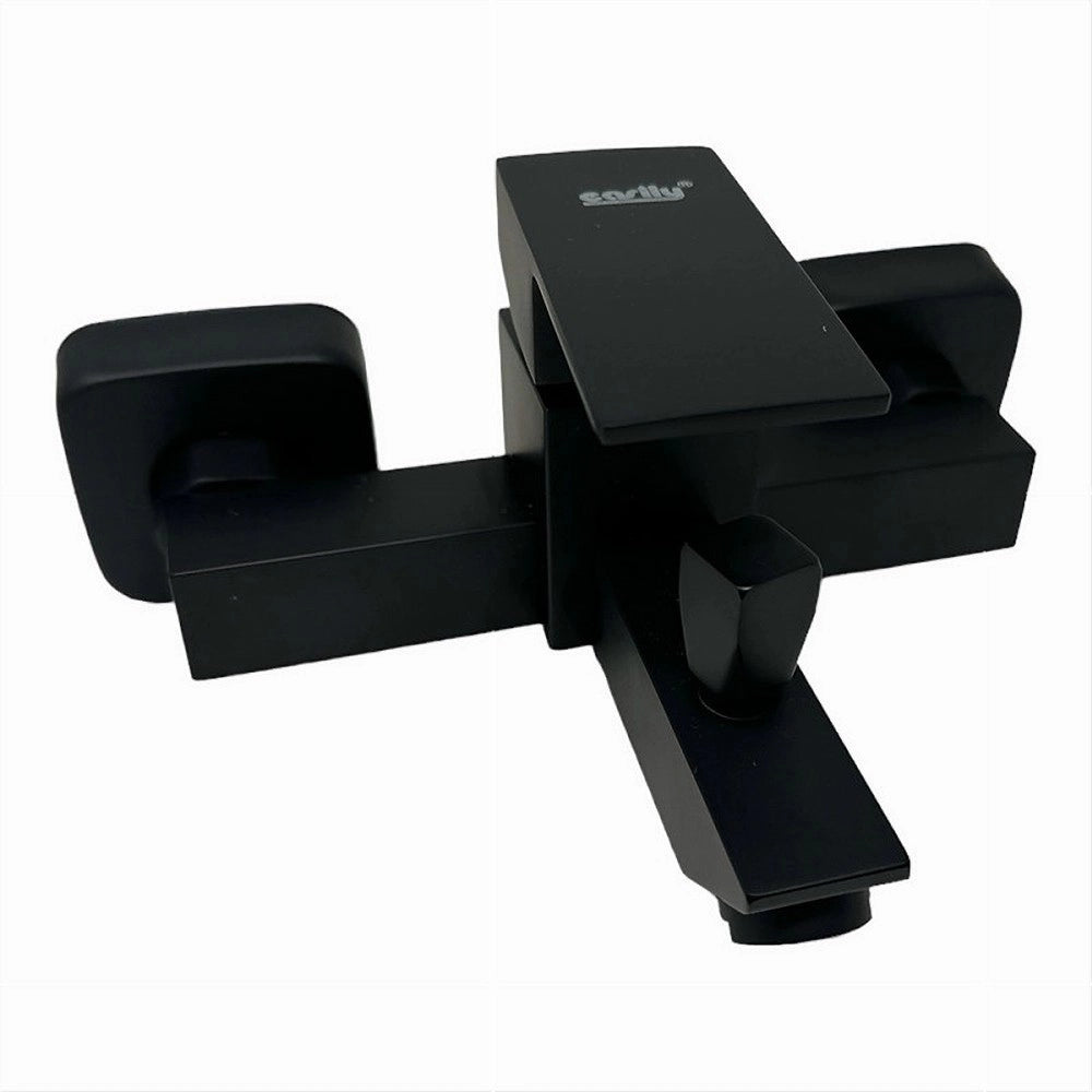 Trade Shop - Rubinetto Bagno Ultra Moderno Miscelatore Orientabile Per Vasca Nero Opaco 87209 -