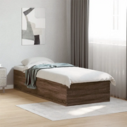 Giroletto-Struttura Letto Rovere Marrone 100x200 cm in Legno Multistrato 346270