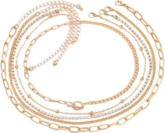 Set di 5 Collane a Maglie Multiple | Lunghezza Regolabile | Collane in Metallo Stile | Collane da Donna | Collane Creative a Maglie Multiple | Accessori di Moda per Donne con Lunghezza Regolabile

Modello: 
Specifica tecnica: 
Codice prodotto: