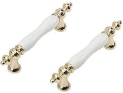 Maniglie per mobili a distanza 96mm - 2 pezzi - Vintage - con finitura ceramica - maniglie per mobili - maniglie per cassetti - alta qualità in acciaio inox/ceramica - maniglie per porte