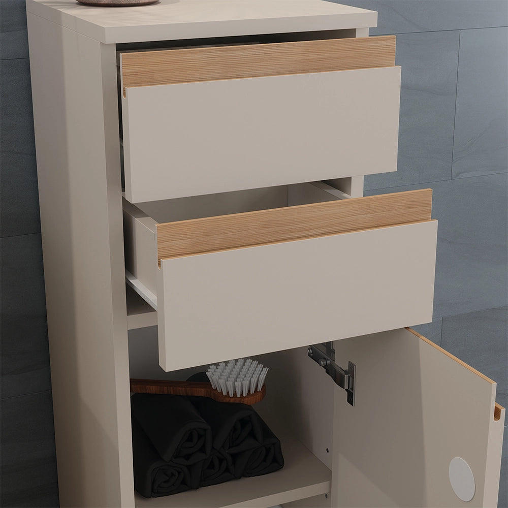 Vicco mobiletto bagno Cashmere/Artigianale 30 x 95 cm con 2 cassetti