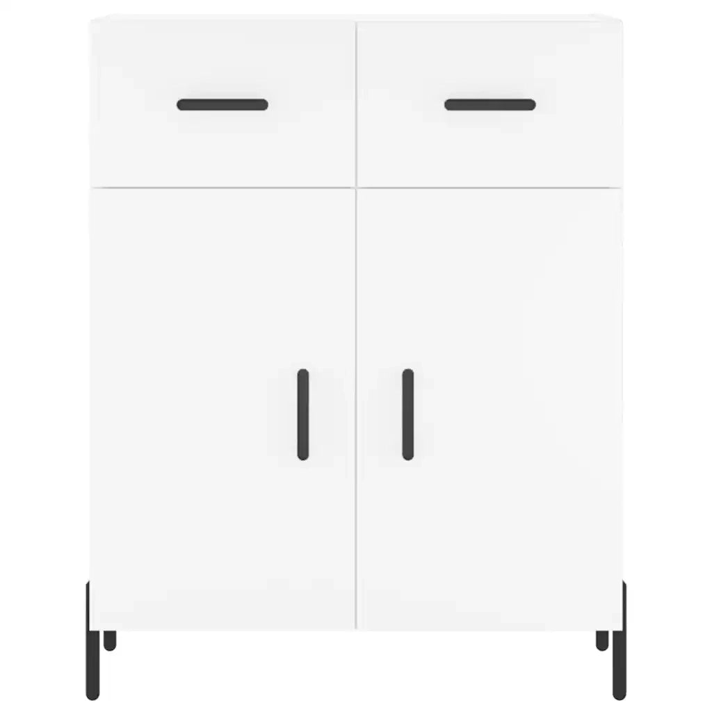 Credenza-Buffet-Armadio da cucina Bianca 69,5x34x180 cm in Legno Multistrato 577147