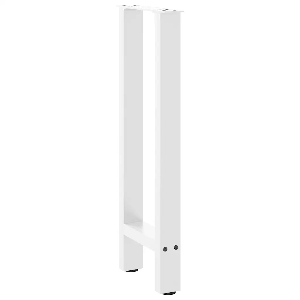 Gambe per Tavolo Consolle Bianche 2 pz 38x(72-73) cm Acciaio