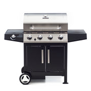 Barbecue a Gas GPL Pietra Lavica 4 Fuochi 14kW con Fornello Laterale Sochef Golosone 4