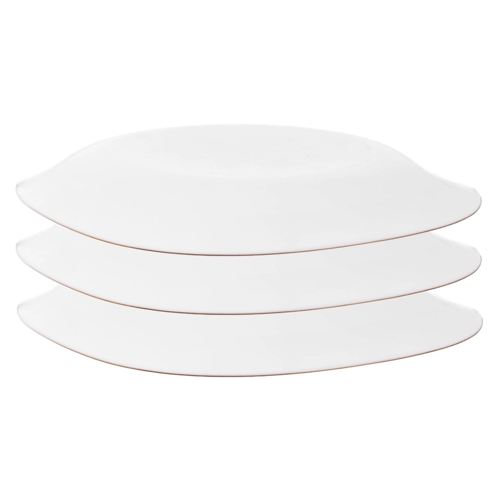 Set di 3 piatti da dessert KADAX da 21,5 cm, colore bianco e oro.