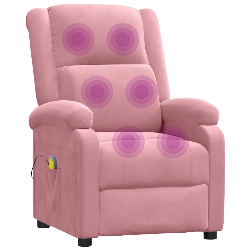 Divano Sedia-Poltrona Massaggiante Rosa in Velluto