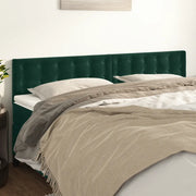 Testiera 2 pz-Set di 2 Testata-Testiera Decorativa Verde Scuro 80x5x78/88 cm in Velluto 887685