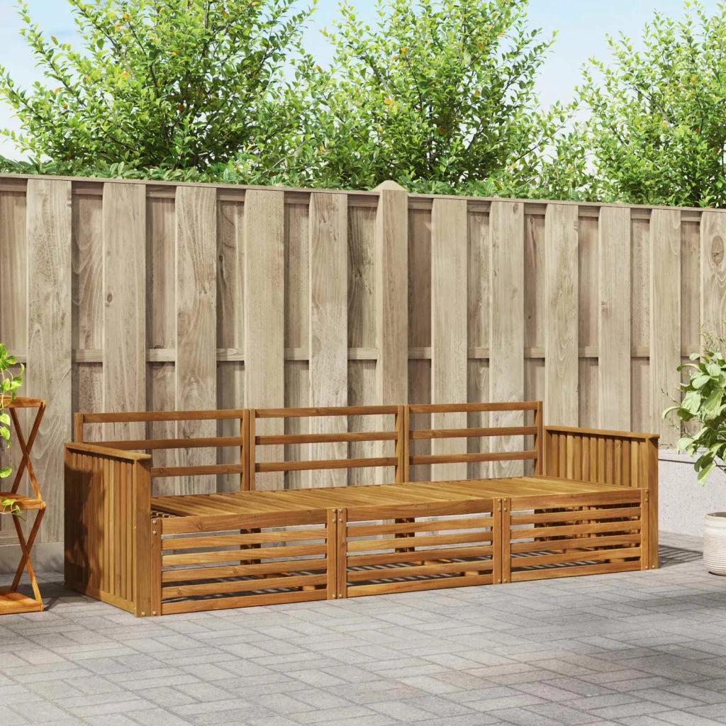 Set di divani da esterno 3 pcs Naturale