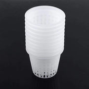 Set di Reti per Piante in Mesh per Hydrocultura - Collezione di 10 pezzi - Bianco.