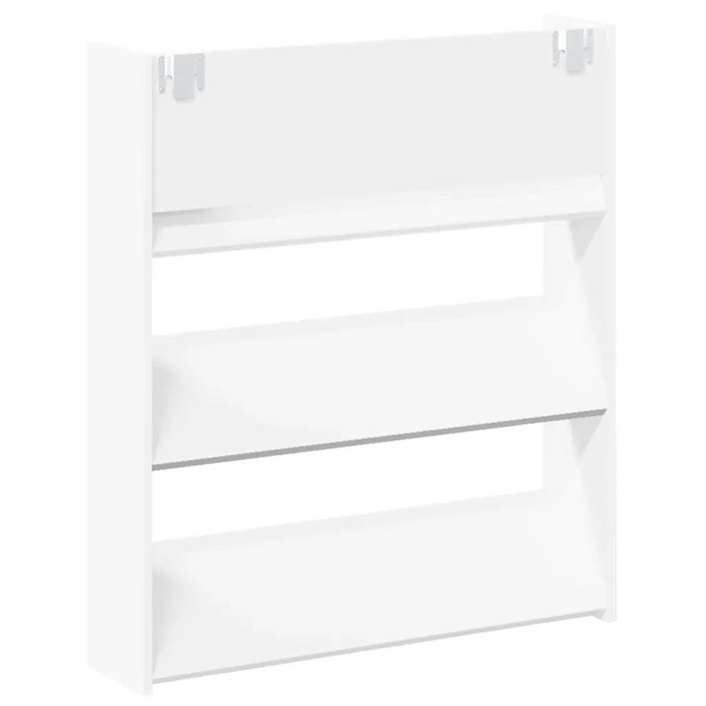 Scarpiere a Muro 2 pz Bianco 80x18x90 cm in Truciolato cod mxl 45494