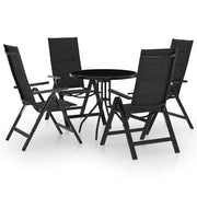 Set di mobili da bistrot da 5 pezzi in nero e antracite 02_0014547