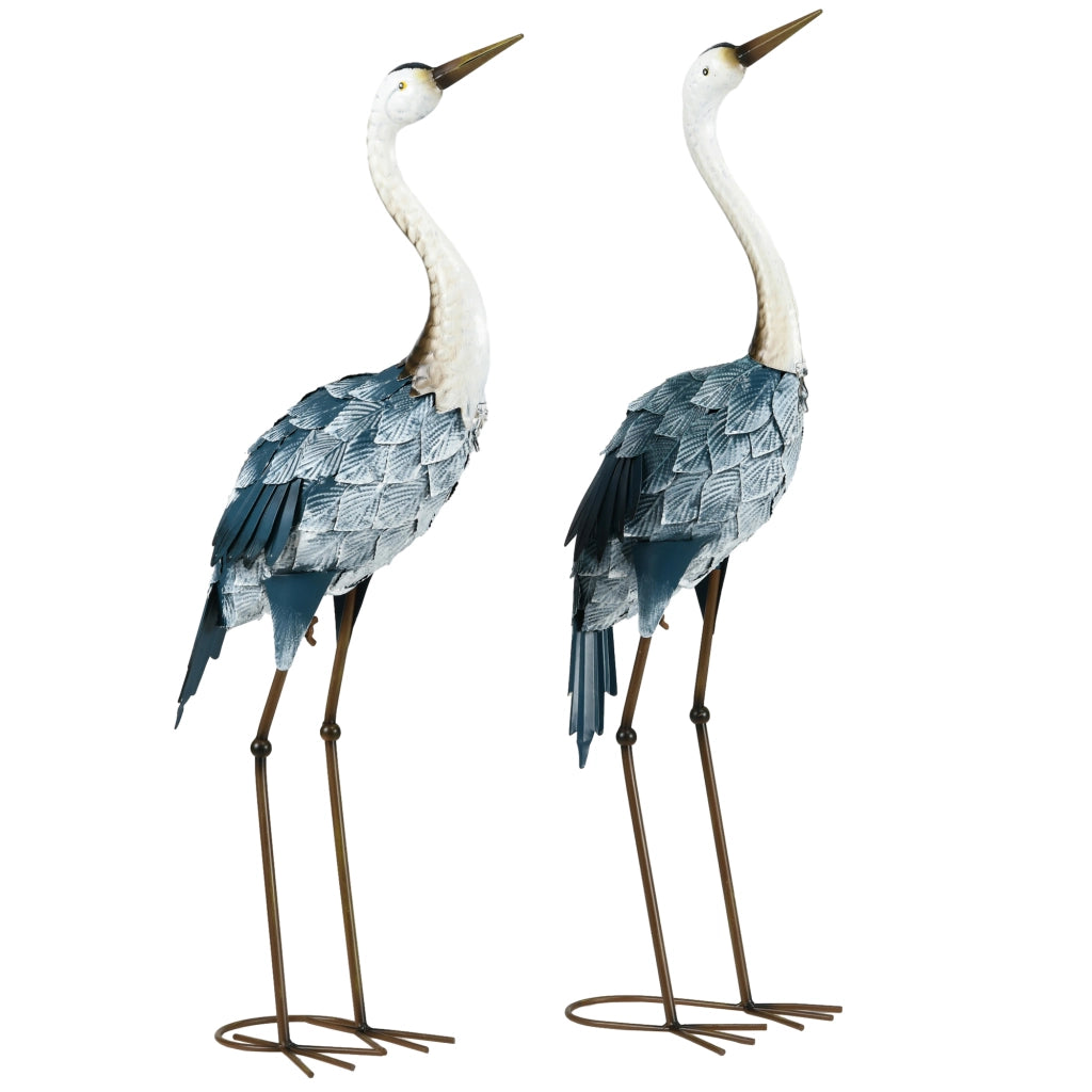 Set 2 Statue Gru in Acciaio per Giardino ¨C zephmum ¨C Grigio