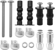 Kit di fissaggio per toilette universale - Set di montaggio in acciaio inossidabile - 4 x viti espansive - 2 x pellicola di allungamento - 6 x dischi metallici - Adatto per aperture 14-18 mm - Fissaggio per toilette