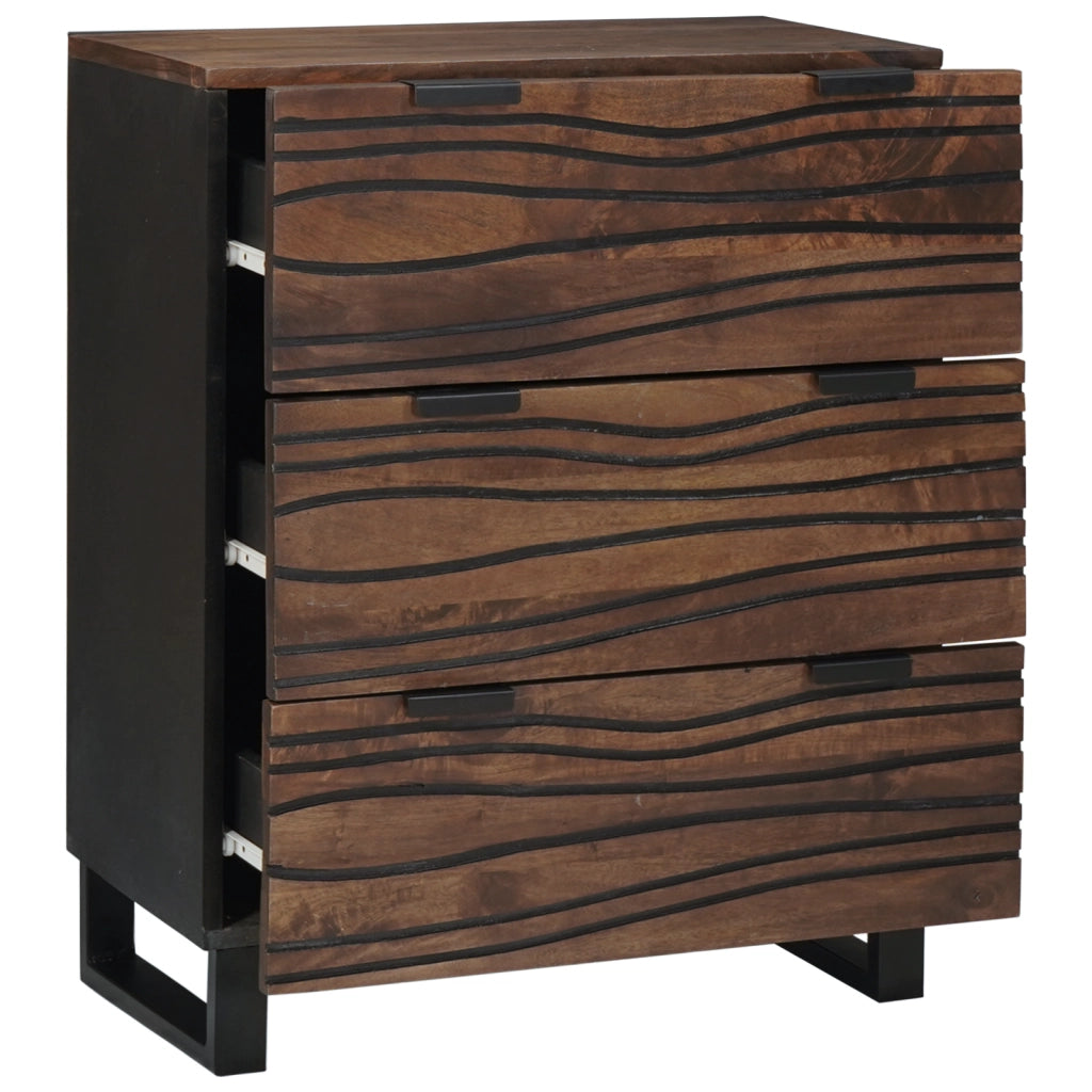 Credenza 60x33,5x75 cm Legno Massello Mango