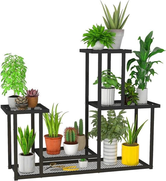 Supporto per piante, supporto per fiori per interni ed esterni, griglia per piante in legno, griglia per fiori multi-strato, per angolo della stanza, salotto, balcone, terrazza