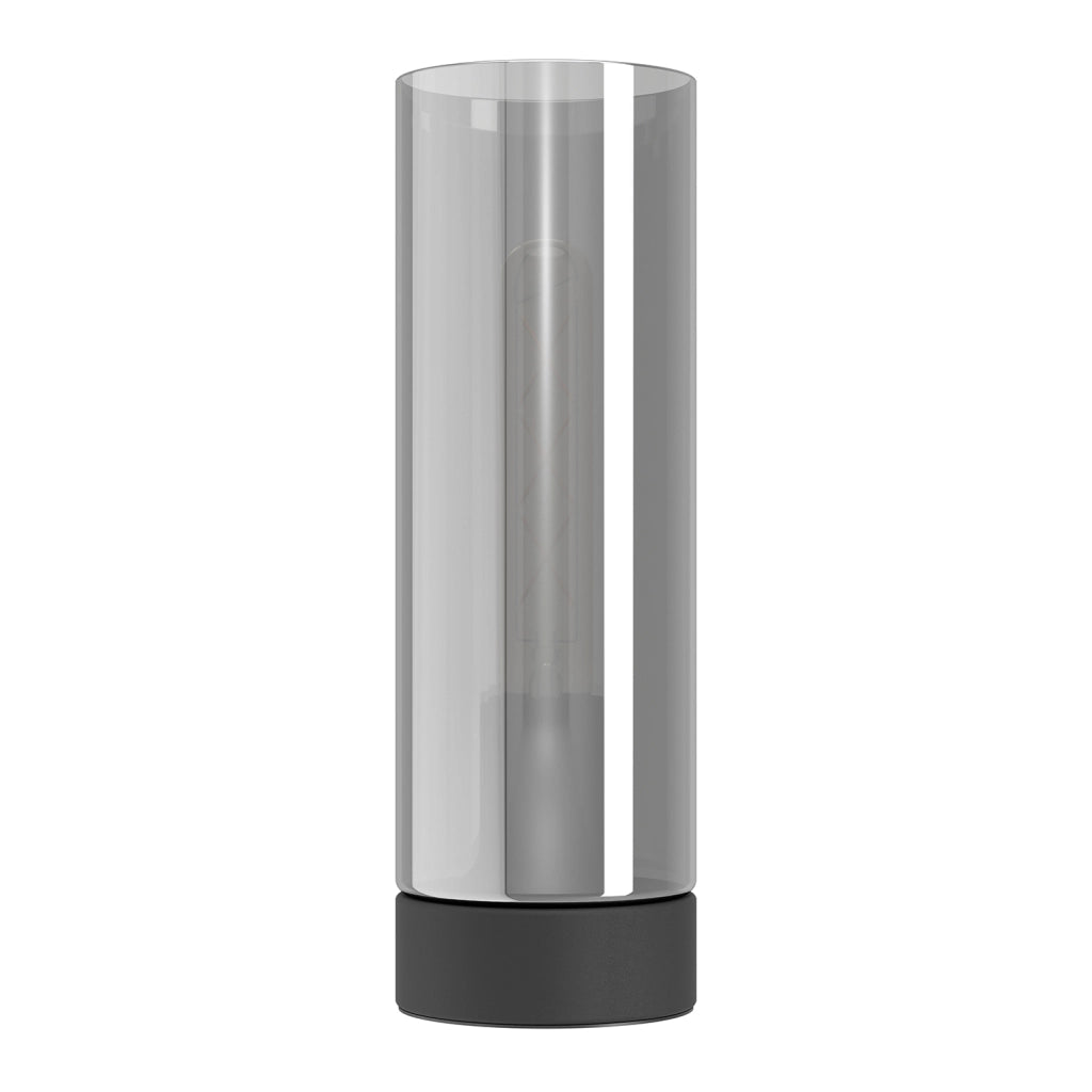 Lampada Da Tavolo Moderna Damasco 1 Acciaio Nero 1 Luce E27