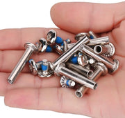Set di viti per inline skate da 10 a 31 mm/36 mm - Acciaio resistente - Viti femmina/maschio - Installazione facile - Viti per inline skate