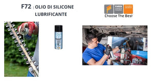 Faren f72 spray olio silicone lubrificante protettivo lucida metalli inodore 400ml