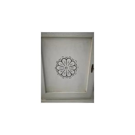 Cristalliera 2 ante legno massello bianco invecchiato l.104 p.43 h.208 - Mobili 2G