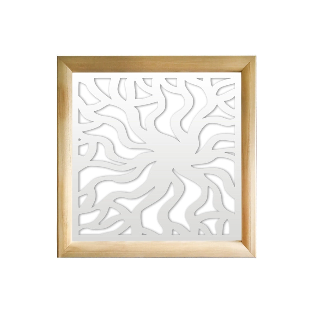 SPLASH - Moduli Decorativi in Legno e PVC Colore: bianco, Misura: 73x73 cm