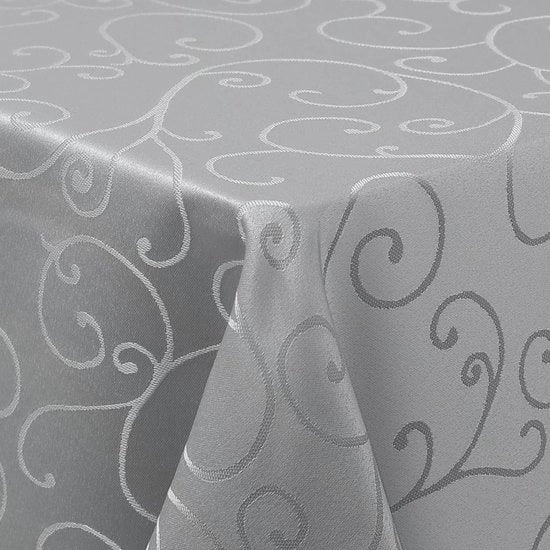 Tela da tavolo in poliestere a quadretti 80x80cm con motivi Jacquard, con ornamenti, resistente al grasso e facile da pulire.