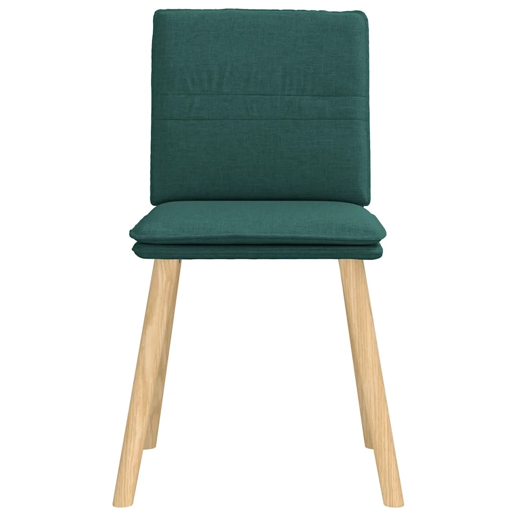 Sedie da Pranzo 4 pz in Tessuto Verde Scuro 3315360