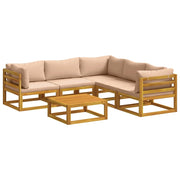 Set di divani 6 pz Naturale Legno di Acacia Massello 3417288