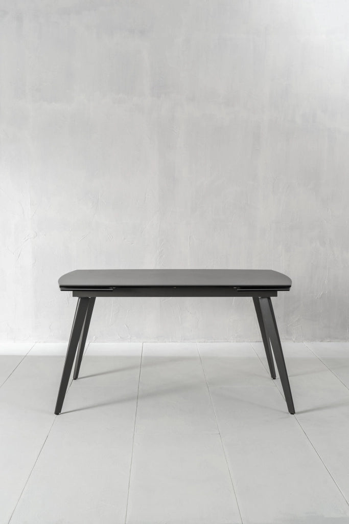Tavolo allungabile con top in ceramica grigio antracite 140/170/200x90x76h cm