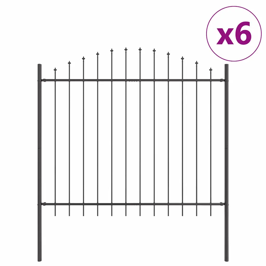 Recinzione per Giardino 6 pcs Grigio 170 x 190 cm 3360121