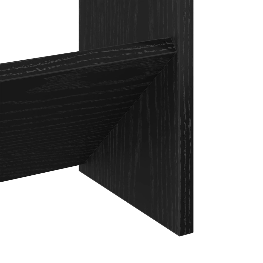 Armadio per scarpe  Nero Rovere 80x18x90 cm in legno ingegnerizzato