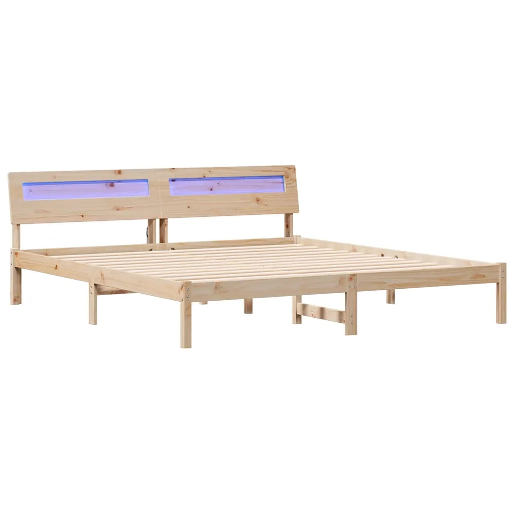 vidaXL Struttura del letto Marrone 180 x 200 cm Legno di pino massello