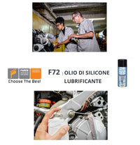 Faren f72 spray olio silicone lubrificante protettivo lucida metalli inodore 400ml