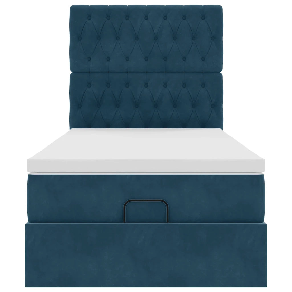 Struttura Letto Pouf con Materassi 90x190 cm in Velluto 3314364