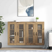 Armadi da Parete 2 pcs Rovere artigianale 69,5 x 34 x 90 cm
